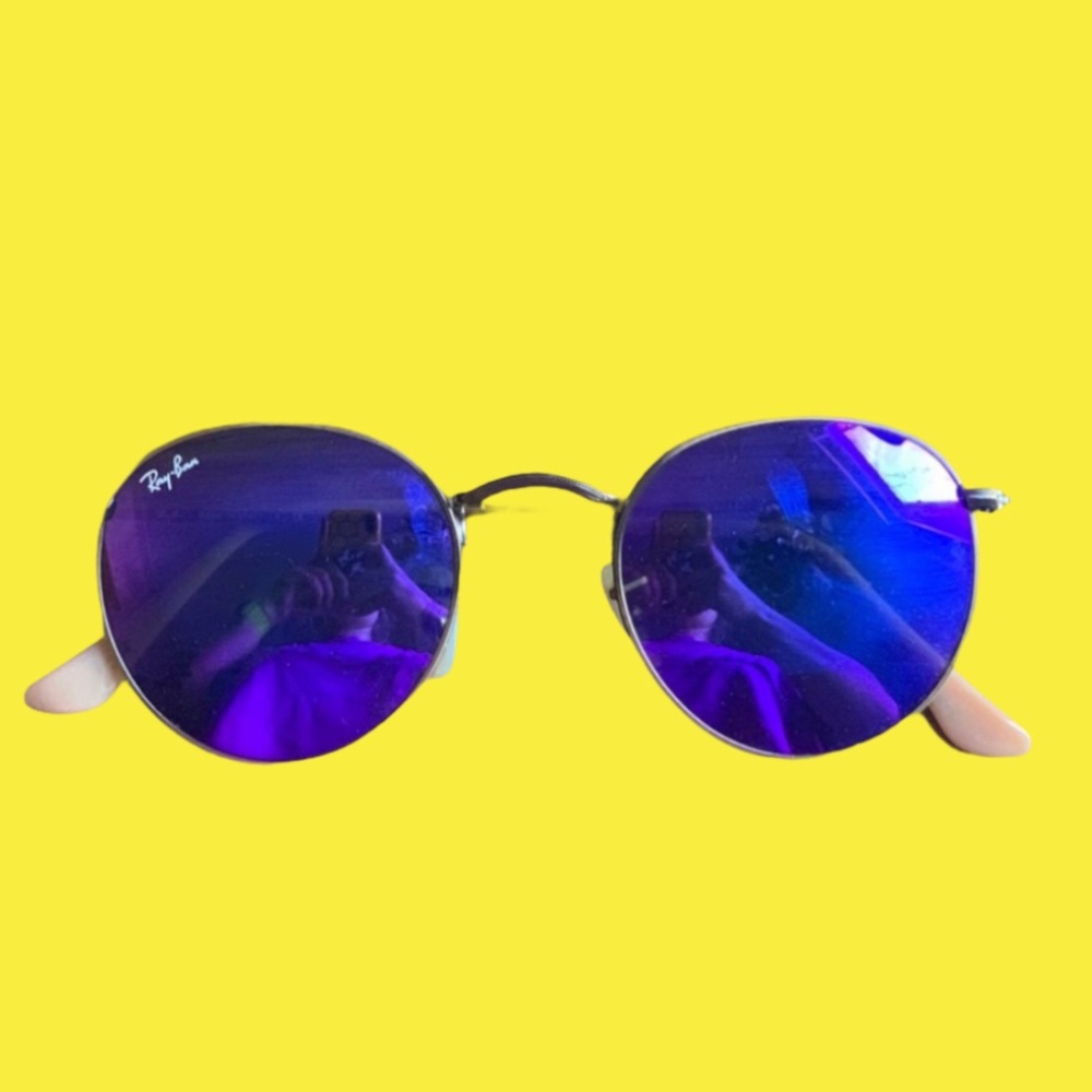 Purple raybans with Case